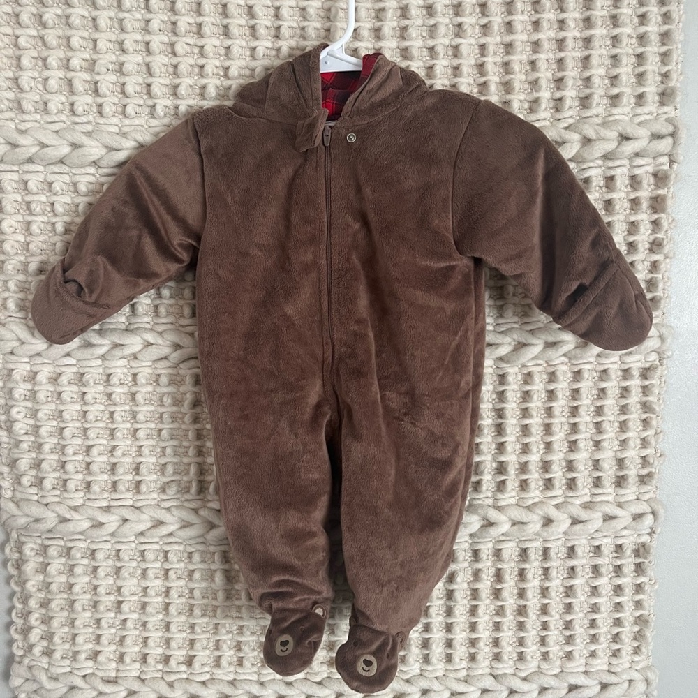 Carter's Brown Cozy Footie One Piece with Zipper